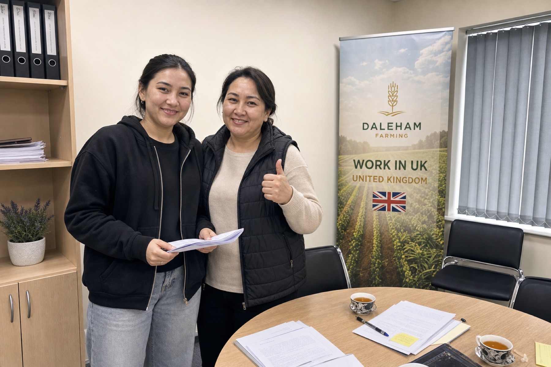 Кандидат Daleham с папкой